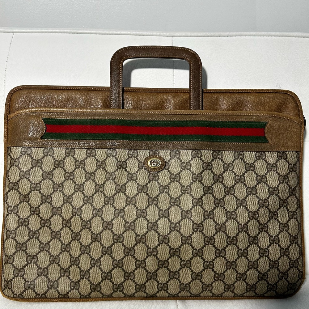 Authentic Rare Vintage Gucci Sherry Line Laptop/Briefcase Bag